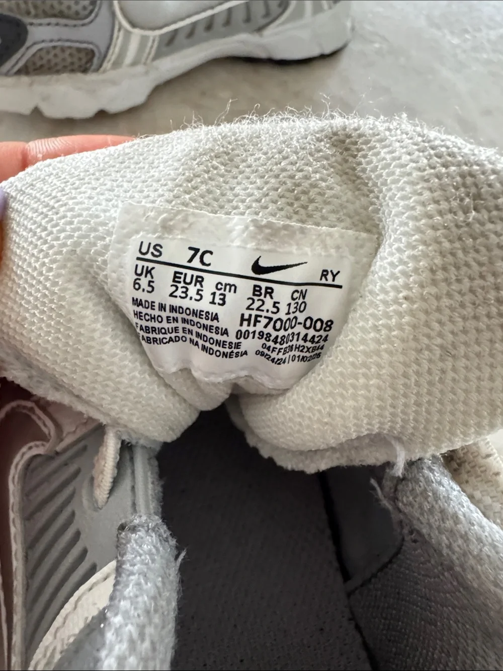 Nike Kids' Gray and White Athletic Sneakers - Picture 2 of 4